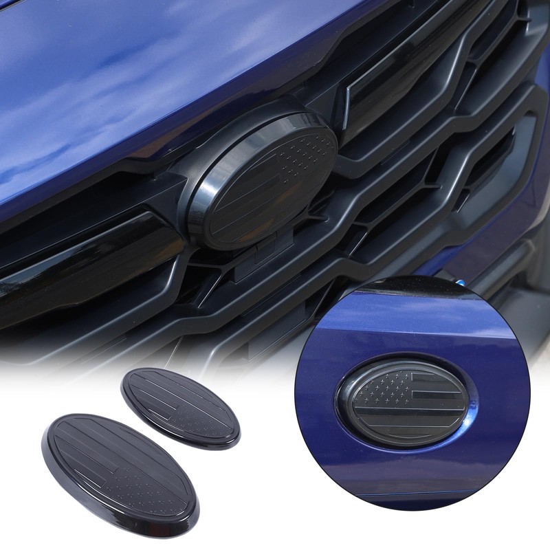 Car Front Rear Emblems Trim Cover Compatible with Subaru Crosstrek
