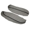 2pcs Front Door Panel Armrest Cover Black Artificial Leather Replacement