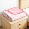 Breling Pink Floral Quilted Throw Blanket 50 x 60 Inch