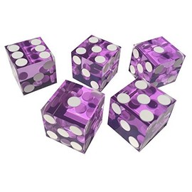 5 x foil sealed, pink, new perfect 19 mm precision casino dice/craps stunning