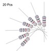 sourcing map 20pcs 3W 3W Metal Oxide Layer Resistor Axial