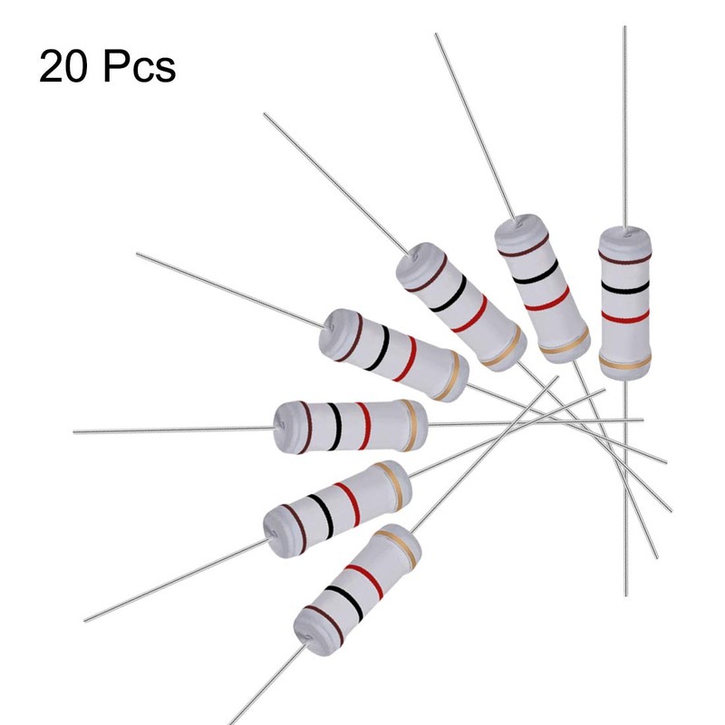 sourcing map 20pcs 3W 3W Metal Oxide Layer Resistor Axial