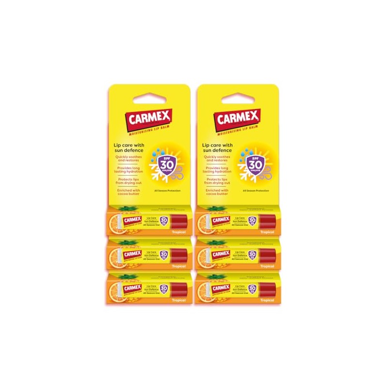 CARMEX Sun Defence SPF 30 Tropical | Pack of 6