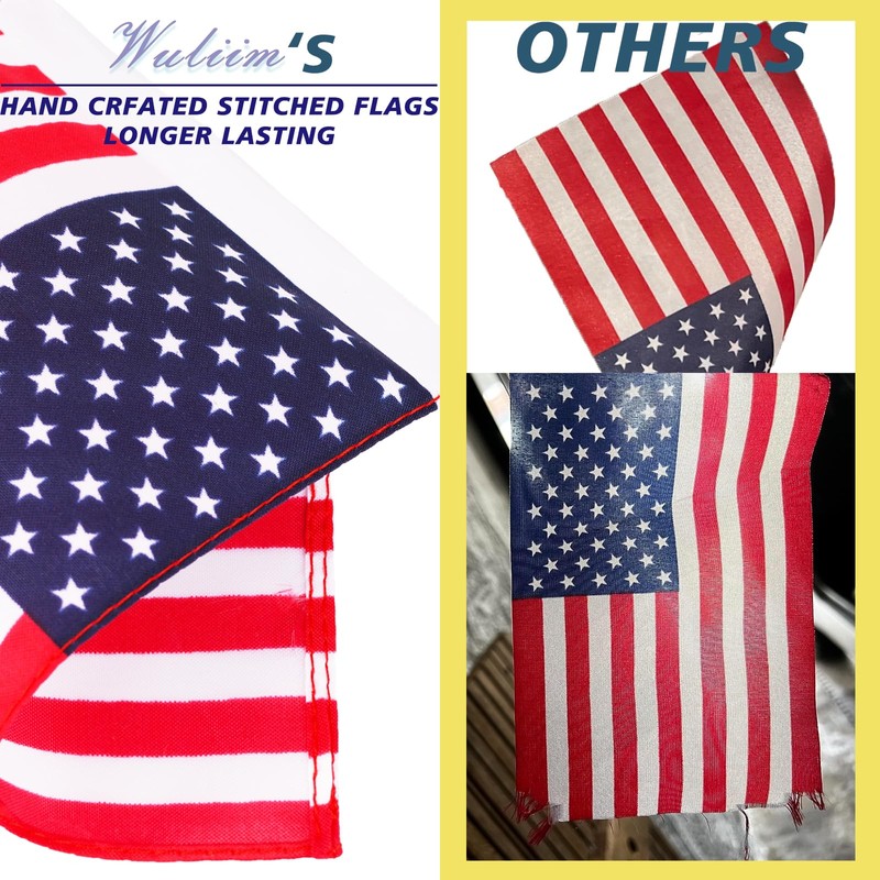 Wuliim Premiun USA Desk Flag Set - 4 x 6