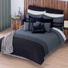 Colchas Concord Edredón Onix Matrimonial Doble Vista Negro Fundas Concord