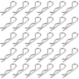 Spring Pins Double Spring Cotter Pins, 30 Pieces R Clips Spring Prestuds, Safety Cotter Pin, R Type Pins Made of Stainless Steel, Spring Pins Double Assortment, Skbody Cotter Pin Clips, 1.8 mm x 35 mm