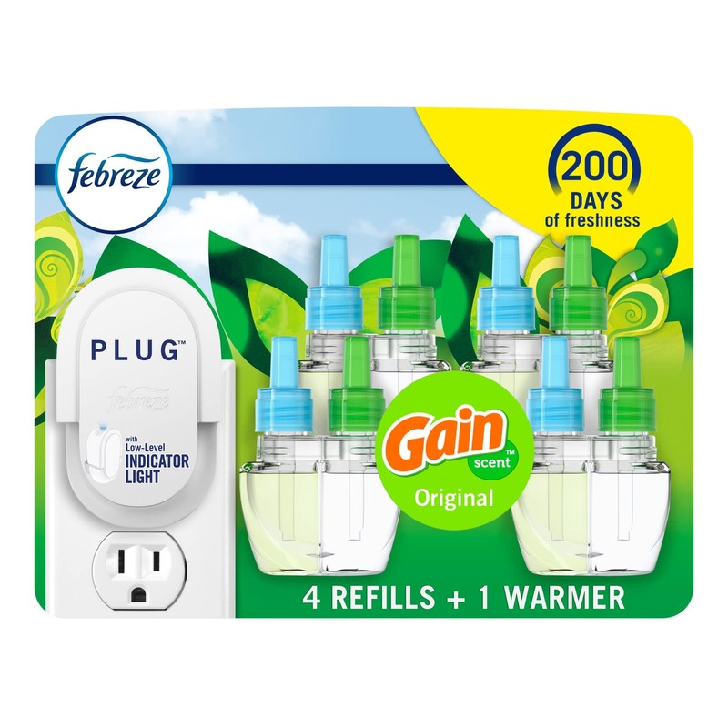 Febreze - Ambientador enchufable, kit de inicio de aceite perfumado