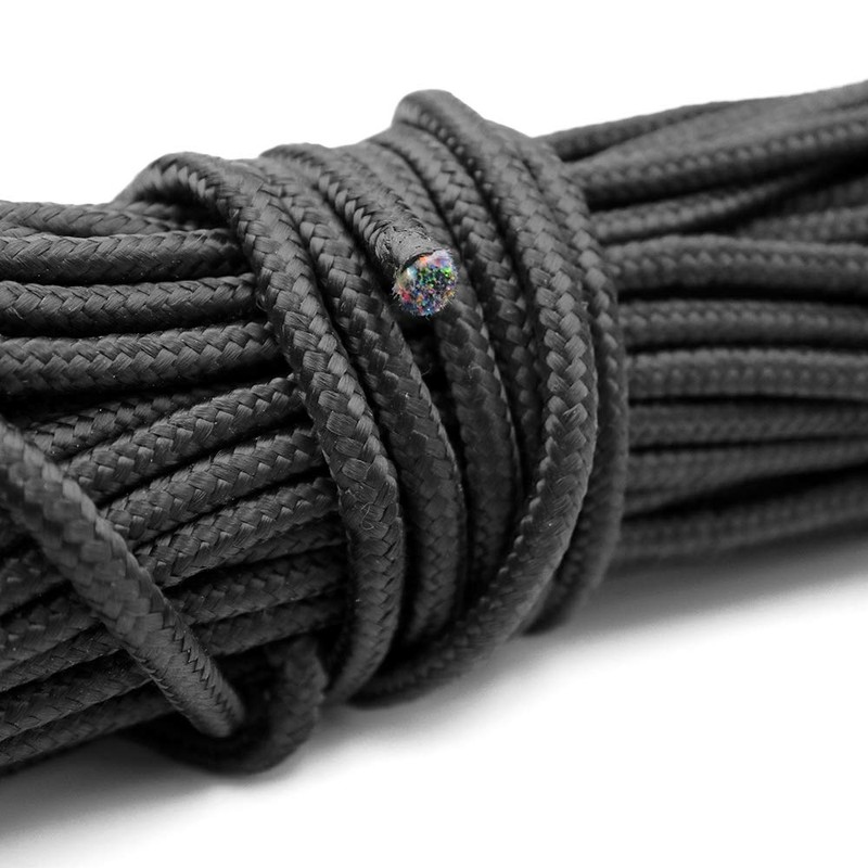 KINGLAKE 30M 6 mm Black Thick Nylon Rope Twisted String