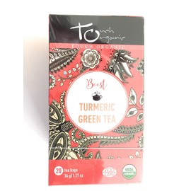 Touch Organic Tea Turmeric Green Tea, Organic 20 Tea bags, 1.27 oz. (Pack of 1)