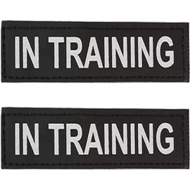 ASOCEA 2 Stück Hunde-Patch Abnehmbare Leder-Anhänger Klett-Patches für Haustiere Diensthund im Training Welpenweste-Geschirr-Befestigung für kleine mittelgroße Hunde