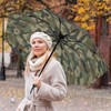 Large Windproof Umbrella Auto Open Folding Umbrella, 8 Ribs Rain