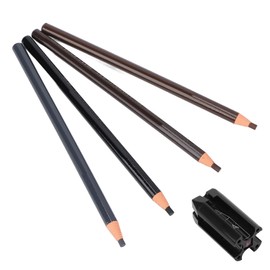 Eyeliner Eyebrow Pencil Set, Eyebrow Pencil Sharpener Professional Salon Makeup Waterproof Microblading Eyebrow Pencil SetEyebrow Pencils Sharpener Set, 4 Eyebrow Pencils and