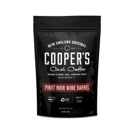 Wine Barrel Coffee Pinot Noir Aged Rwanda Beans, Incredibly Complex & Smooth Roasted Fresh - Whole bean 12oz Bag