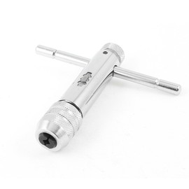 uxcell Adjustable Ratchet Tap Wrench T-Handle, 3/16"-1/2"(UNC/UNF) / 3.5mm-12mm Capacity, Tap Reamer Tapping Ratcheting Wrench,110mm (4.33-inch) Body Length