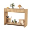 Entryway Table with Storage, Narrow Console Table with Drawers, 43.3'