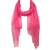 Wrapables Silk Blend Long Scarf, Bright Pink,One Size