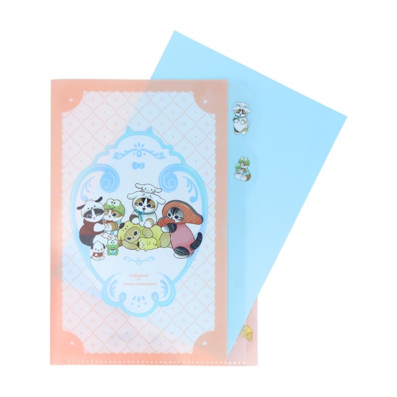 Sunstar Stationery Sanrio Character Clear File, 5 Pockets, Mofusand x