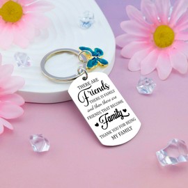 OWIGIU Best Friend Keychain for Women Bestie Gifts for Women Friends Themed Gifts Friendship Gifts for Female Friends Unique Birthday Gifts Friends Gift Ideas Butterfly Accessories
