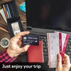 Travelambo Black Wallet for Men, Premium Classic Leather RFID Blocking