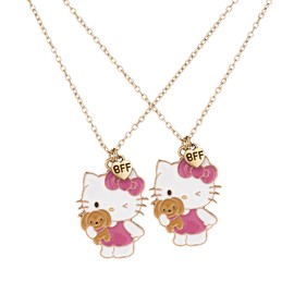 Tazylepot Friendship Necklaces for 2 Girls, Best Friend Necklace Cute Pattern Necklaces, BFF Necklaces for Sister, Birthday Stuff for Daughter Niece Granddaughter(Pink)