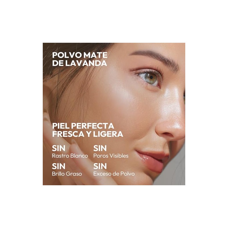 Chillab Polvo Compacto Mate Lavanda Control Brillo 12h Residuos Blancos