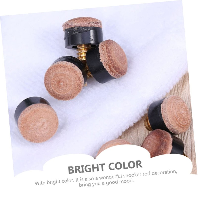 BESPORTBLE 2sets Pool Stick Tips Billiard Replacement Leather Billiard Necessity