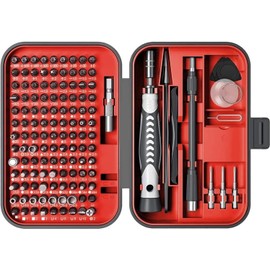 Precision Screwdriver Set, 130 in 1 Mini Screwdriver Set Tool, Red