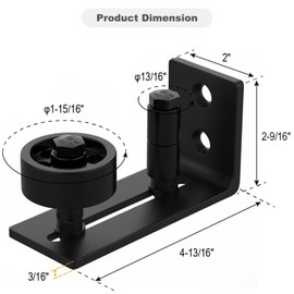 Acicihenn Sliding Barn Door Floor Guide, Wall Mount Stay Roller Guides 8 in 1 for Barn Door Hardware, Heavy Duty Carbon Steel Bypass Barn Door Roller Guide Set