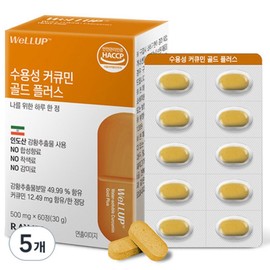 Roel Well-Up Water-Soluble Curcumin Gold Plus 60p, 30g, 5 units / 로엘 웰업 수용성 커큐민 골드 플러스 60p, 30g, 5개