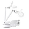 OttLite LED Space-Saving Magnifier Desk Lamp with Optical-Grade Magnification (White)