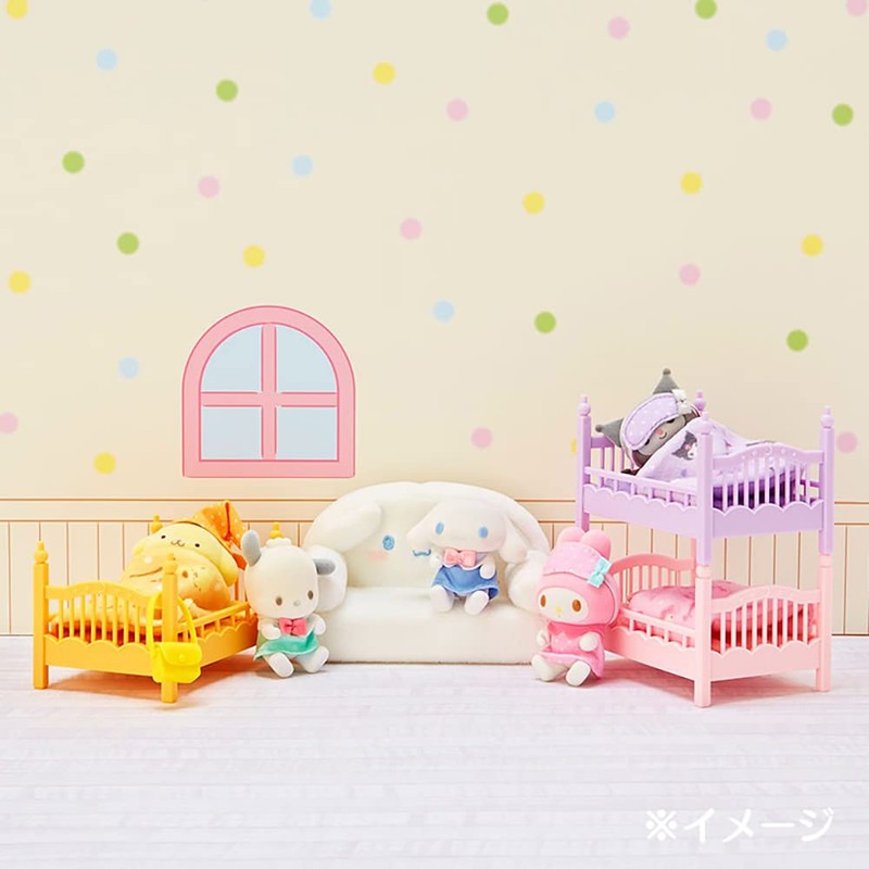 Sanrio 410551 Sanrio Miniature Bed, Pompompurin, Pudding, Miniature Collection, Character,