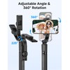 Portable Selfie Stick, 4 in 1 Extendable Phone Tripod Stand
