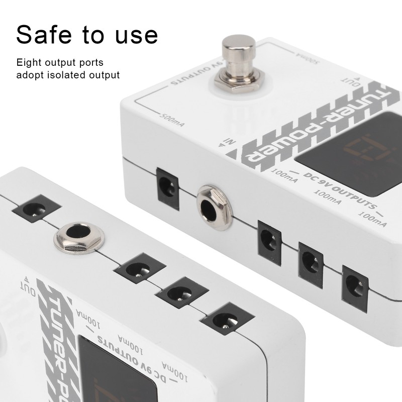 Tuner Power Supply 2‑in‑1 Electric Guitar Tuning Effects 8‑Way Isolated