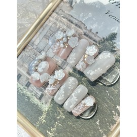 [Levenia] Fleurs blanches Fleurs Blanc - Premium Almond M / [르베니아] Fleurs blanches 플레르 블랑 - 프리미엄 아몬드 M