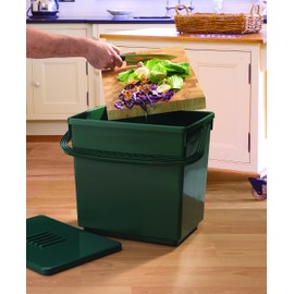 Tierra Garden GP113 Odor-Free Compost Caddy, Large Portable Compost Bin