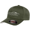 Plymouth Duster Outline Design Flexfit 6277 Athletic Baseball Fitted Hat Cap Olive L/XL