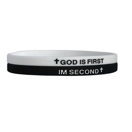 Fuqimanman2020 GOD IS FIRST BRACELET,IM Second Christian Rubber Bracelet Silicon Bible Verses Bracelets Inspirational Religious Motivational Wristbands Bracelets-white black