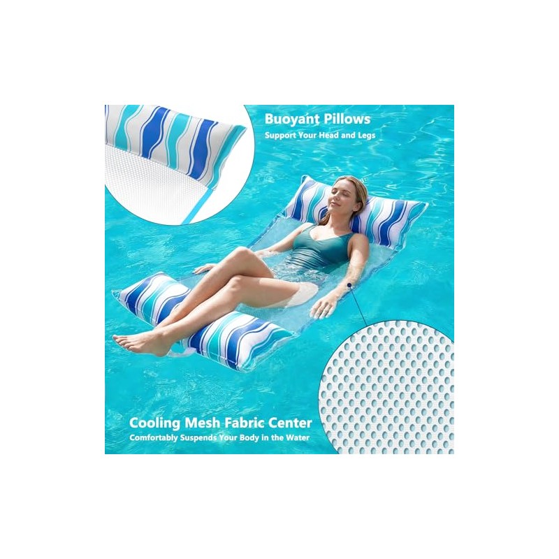 Jasonwell Pool Floats Adult Games - 2 Pack Fabric Inflatable