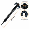 Black Plastic Screw Tent Stakes for Camping – Ground Anchors