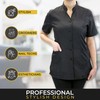 Anna Jacket Short-Sleeve Uniform for Stylist Barber Groomer Nail Tech