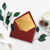 25 x metallic gold lined envelopes DIN C5, dark red,