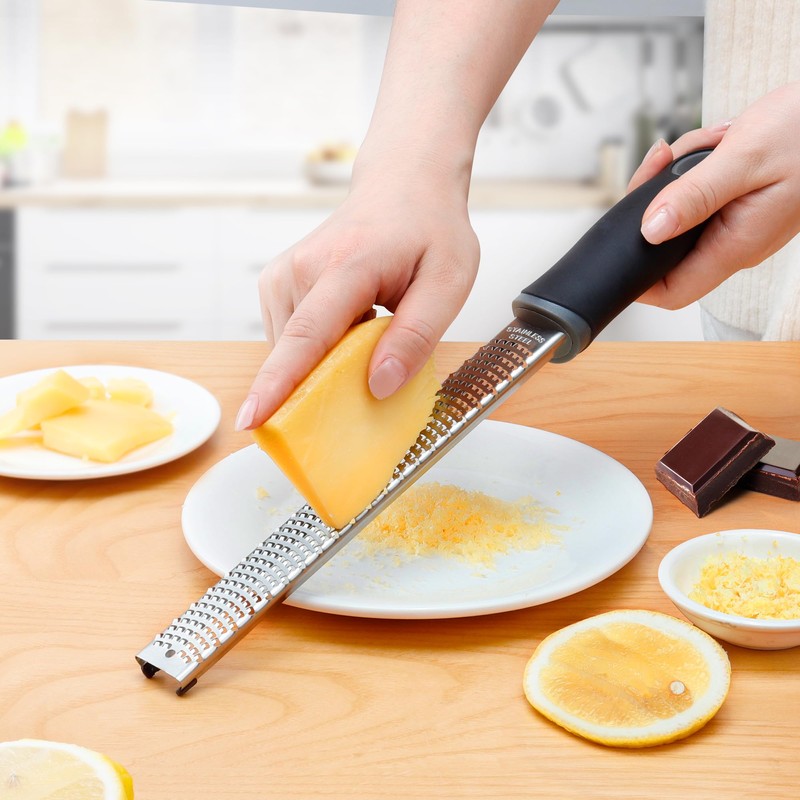 YC Kitchen Zester Grater, Stainless Steel Cheese Grater, Parmesan Grater,