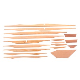 17pcs 41 Guitar Parts Luthier Guitar Wood Kits Diy Guitar Braces for Acoustic Guitar Spruce Brace Wood Kit for Guitar Accessories for Electric Guitar Component Bamboo