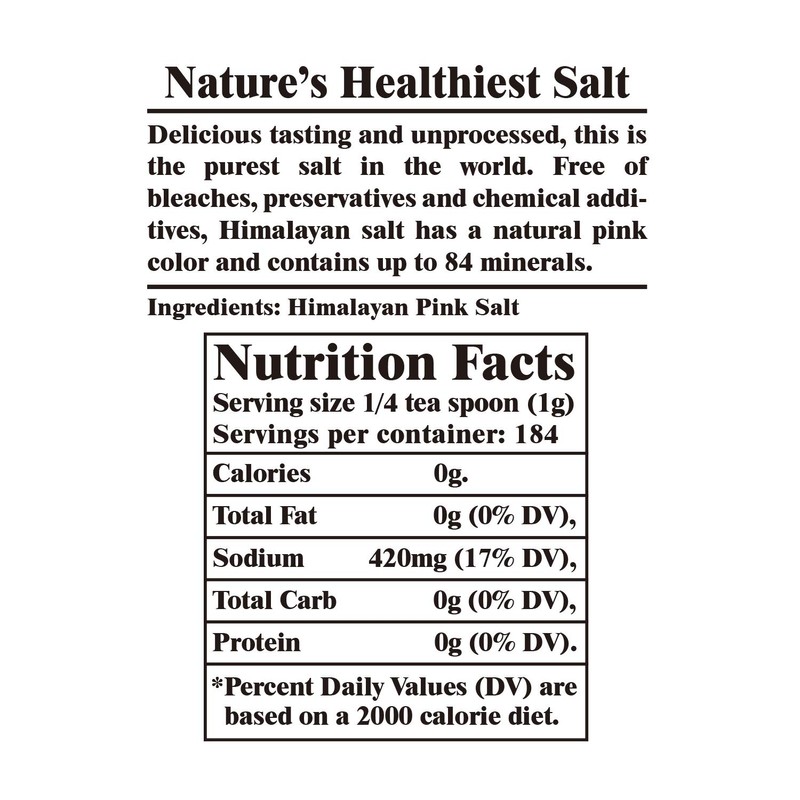 Himalayan Chef SaltCoarse SaltGlass, Pink Salt Coarse Glass Grinder, 6.34