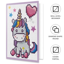 DIAMOND DOTZ Painting Kit, Greeting Card, Welcome Baby, 12.6 x 17.7cm