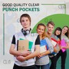 G4GADGET Pack of 50 A4 Clear Plastic Punch Punched Pockets