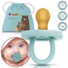 SWEETIE Rubber Turquoise Pacifier Natural Rubber Pacifier Rounded (0-6 Month,