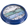 Large Outdoor Clock Waterproof with Thermometer Vintage Rustic Coastal Clock