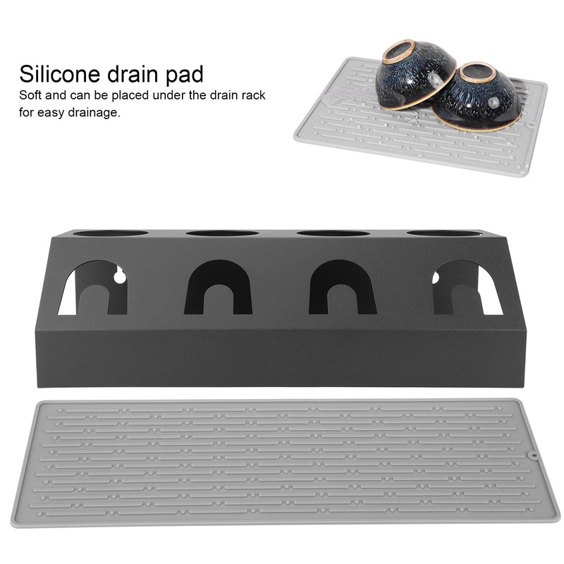 Universal 4 Holes Soda Bottle Drain Drying Rack Dish Drainer