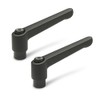 Ganter Normelemente Adjustable clamping lever with threaded bushing, GN 300-30-M3-SW,